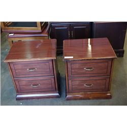 PAIR OF 2-DRAWER END TABLES