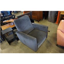 MODERN DARK GREY MICROFIBER RECLINER CHAIR