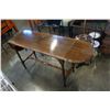 Image 1 : CARVED DROP LEAF HALL TABLE