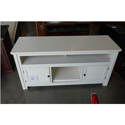 ASHLEY FLOOR MODEL WHITE 60 INCH TV CABINET, RETAIL $1199