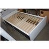 Image 1 : IKEA TWIN SIZE WHITE AND BLACK BED FRAME WITH 2 DRAWERS