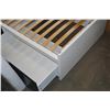 Image 2 : IKEA TWIN SIZE WHITE AND BLACK BED FRAME WITH 2 DRAWERS