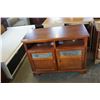 Image 1 : TV CABINET W/ SLATE TILE INSERTS