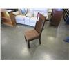 Image 2 : NEW PINE KONA VERTICAL SLAT BACK, TAN MICROFIBER UPHOLSTERED SEAT, CORNER BLOCKED AND ROAST STAIN - 