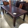 Image 1 : NEW SOLID EASTERN MAPLE LIBRARY TABLE, 1.5 INCH THICK TOP, 4 INNCH TAPERED LEGS, HICKORY STAIN, CRAF