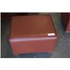 Image 2 : BROWN LEATHER FOOTSTOOL