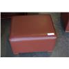Image 2 : BROWN LEATHER FOOTSTOOL