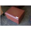 Image 1 : BROWN LEATHER FOOTSTOOL