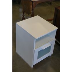 WHITE 1 DRAWER ENDTABLE