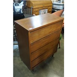 4 DRAWER WALNUT HIGHBOY