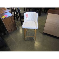 NEW 24" CREAM TUFTED UPHOLSTERED COUNTER STOOL - WHOLESALE PRICE $215, CURRENT RETAIL $289