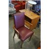 Image 1 : RED LEATHER ARM CHAIR