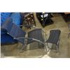 Image 2 : METAL AND BLACK FABRIC CHAIR W/ FOOT STOOL
