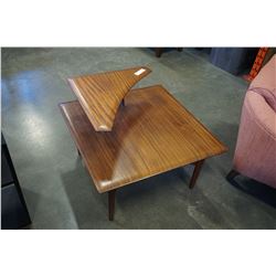 MID-CENTURY MODERN TEAK CORNER END TABLE BY IMPERIAL FURNITURE