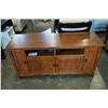 Image 2 : ASHLEY FLOOR MODEL MISSION OAK 60 INCH TV CABINET WITH STORAGE, RETAIL $799