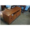 Image 3 : ASHLEY FLOOR MODEL MISSION OAK 60 INCH TV CABINET WITH STORAGE, RETAIL $799
