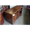 Image 2 : ASHLEY FLOOR MODEL TV STAND, MAHOGANY FINISH, MISSING DOOR, RETAIL $599