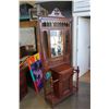Image 1 : HALLWAY MIRRORED COAT HOOK CABINET SHELF