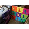 Image 1 : 2 CANVAS PRINTS - HIGH HEELS AND PALM TREES
