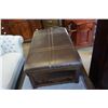 Image 2 : ASHLEY FLOOR MODEL LARGE LEATHER TOP OTTOMAN, RETAIL $699