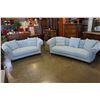 Image 1 : ASHLEY FLOOR MODEL TUFTED FABRIC SOFA AND LOVESEAT WITH 5 PILLOWS, RETAIL $2889