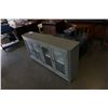 Image 2 : ASHLEY RUSTIC GREY 4 GLASS DOOR ACCENT CABINET, RETAIL $1,099