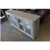 Image 3 : ASHLEY RUSTIC GREY 4 GLASS DOOR ACCENT CABINET, RETAIL $1,099