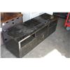 Image 2 : ASHLEY FLOOR MODEL ULTRA MODERN DARK WOOD GRAIN TV CABINET, WITH STORAGE, RETAIL $1699