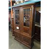 Image 1 : ASHLEY FLOOR MODEL 2 PIECE ILLUMINATED GLASS DOOR DISPLAY PIER UNIT, RETAIL $2749