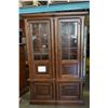 Image 3 : ASHLEY FLOOR MODEL 2 PIECE ILLUMINATED GLASS DOOR DISPLAY PIER UNIT, RETAIL $2749