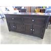 Image 2 : NEW SOLID BIRCH SHAKER MEDIA STAND, WITH 2 DRAWERS AND 2 WOOD PANEL DOORS, HICKORY STAIN, DOVETAILED