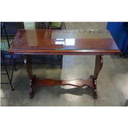 MODERN GLASSTOP HALL TABLE