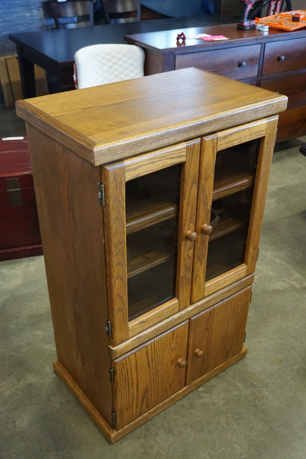 Oak Stereo Cabinet