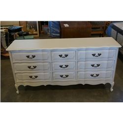 9 DRAWER WHITE FRENCH PROVINCIAL DRESSER