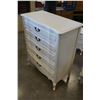 Image 2 : WHITE 5 DRAWER FRENCH PROVINCIAL HIGHBOY