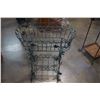 Image 2 : 2 TIER METAL AND WICKER SHELF W/ WIRE BASKET PLANTER
