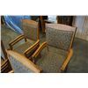Image 3 : SET OF 4 WOODEN DINING CHAIRS W/ VINE MOTIF CUSHIONS