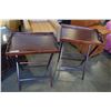 Image 2 : 2 BUTLER TRAYS ON STANDS