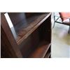 Image 3 : ASHLEY FLOOR MODEL DARK MAHOGANY FINISH OPEN 6 FOOT BOOKSHELF, RETAIL $399