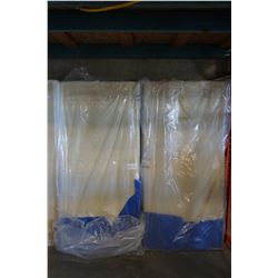 SET OF NEW KINGSIZE HEAVY DUTY LOW PROFILE BOX SPRINGS, RETAIL $299