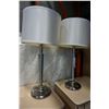 Image 1 : PAIR OF MODERN CHROME TABLE LAMPS