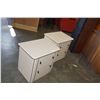 Image 2 : PAIR OF MODERN NIGHTSTANDS W/ BLACK TRIM