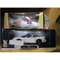 1999 PONTIAC FIREBIRD DIE CAST MODEL AND 1998 FREE LANDER DIE CAST MODEL