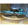 Image 2 : BLUE MOUNTAIN 6 PIECE SERVING SET ON LAZY SUSAN