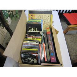 TRAY OF CDS - ROCK AND OTHERS, RECORDS, AND DVDS