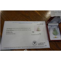 14KT YELLOW GOLD 35CT JADEITE "BUDDHA" PENDANT W/ APPRAISAL $500