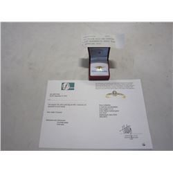 10KT YELLOW GOLD 3mm GENUINE 0.12CT ALEXANDRITE BEZEL RING W/ APPRAISAL $550