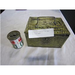 RA PATTERSON TABACCO TIN AND BP TIN COIN BANK