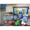 Image 1 : LOT OF EASTERN CLOISONNE PICTURE GINGER JAR ETC