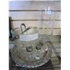 Image 1 : ICE BUCKET, SILVER PLATE, STERLING SALT AND PEPPER, AND ARTIST SIGNED VASE